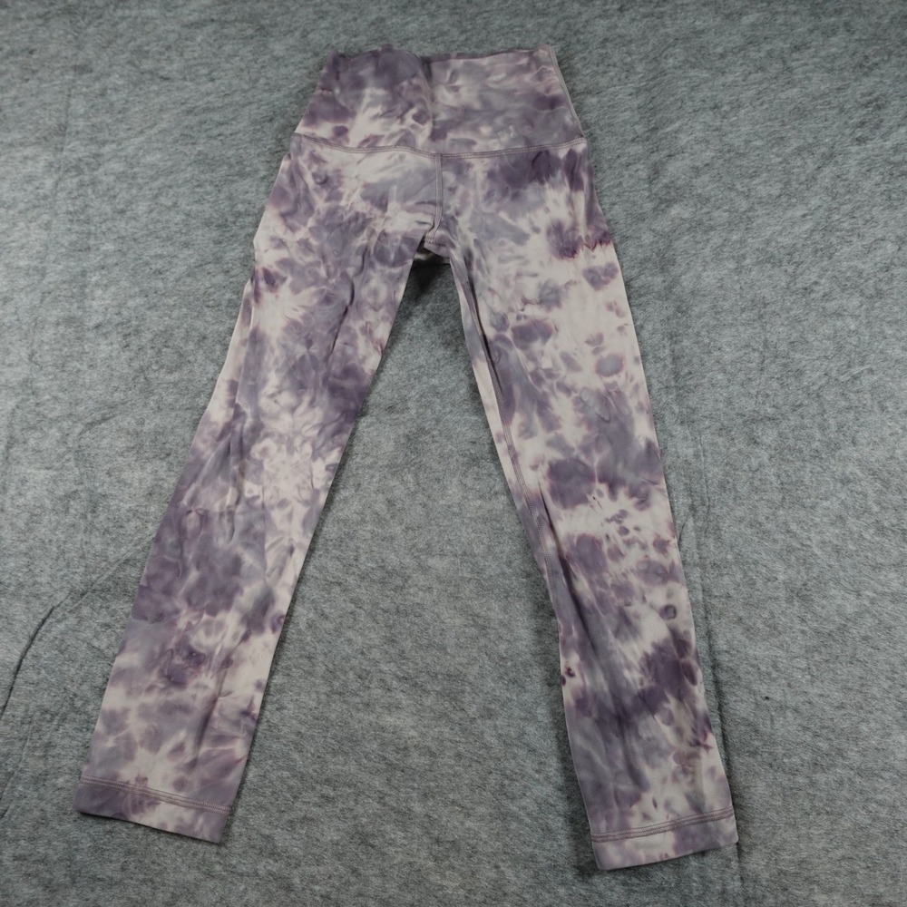 Lululemon Leggings Womens 2 Diamond Dye Pink Align Crop 21" Yoga Run Gym Workout